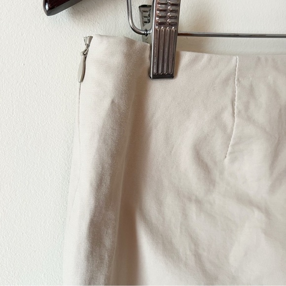 Lafayette 148 Tan Trousers Tapered leg High Rise Ankle Fit Cotton Size 8 - Picture 8 of 9